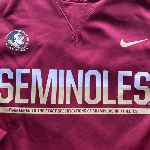 Men’s Nike Garnet FSU Hoodie Sweatshirt - Picture 3 of 6